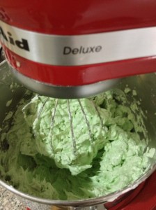 I used Americolor Gel food colouring - Forest Green